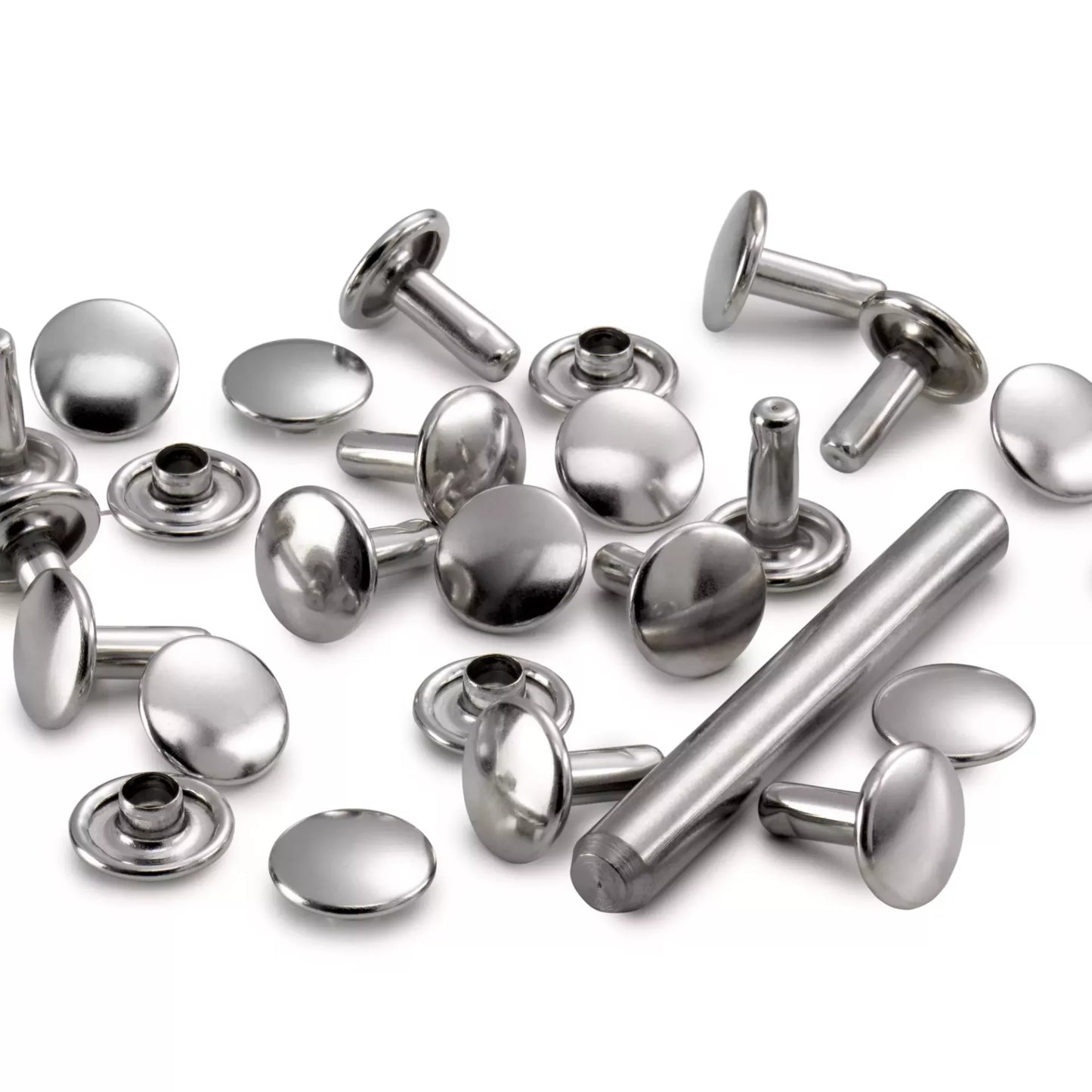 Prym Lädernitar Silver Ø 9 mm