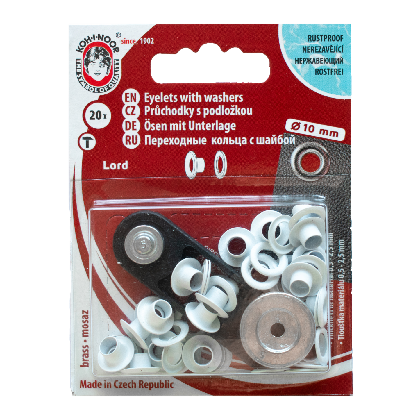 Öljetter 10mm Vit Koh-I-Noor