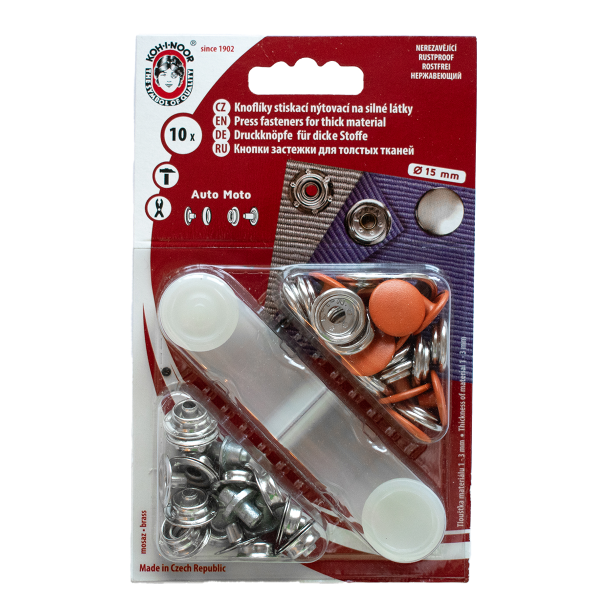 Tryckknappar 15mm Koh-I-Noor