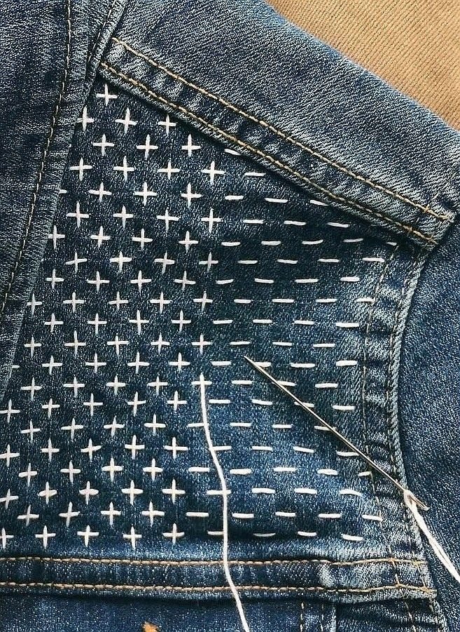 Sashiko, Att laga kläder på japanskt vis.