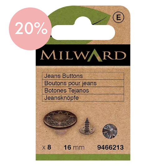Milward Jeansknappar 16mm Brons