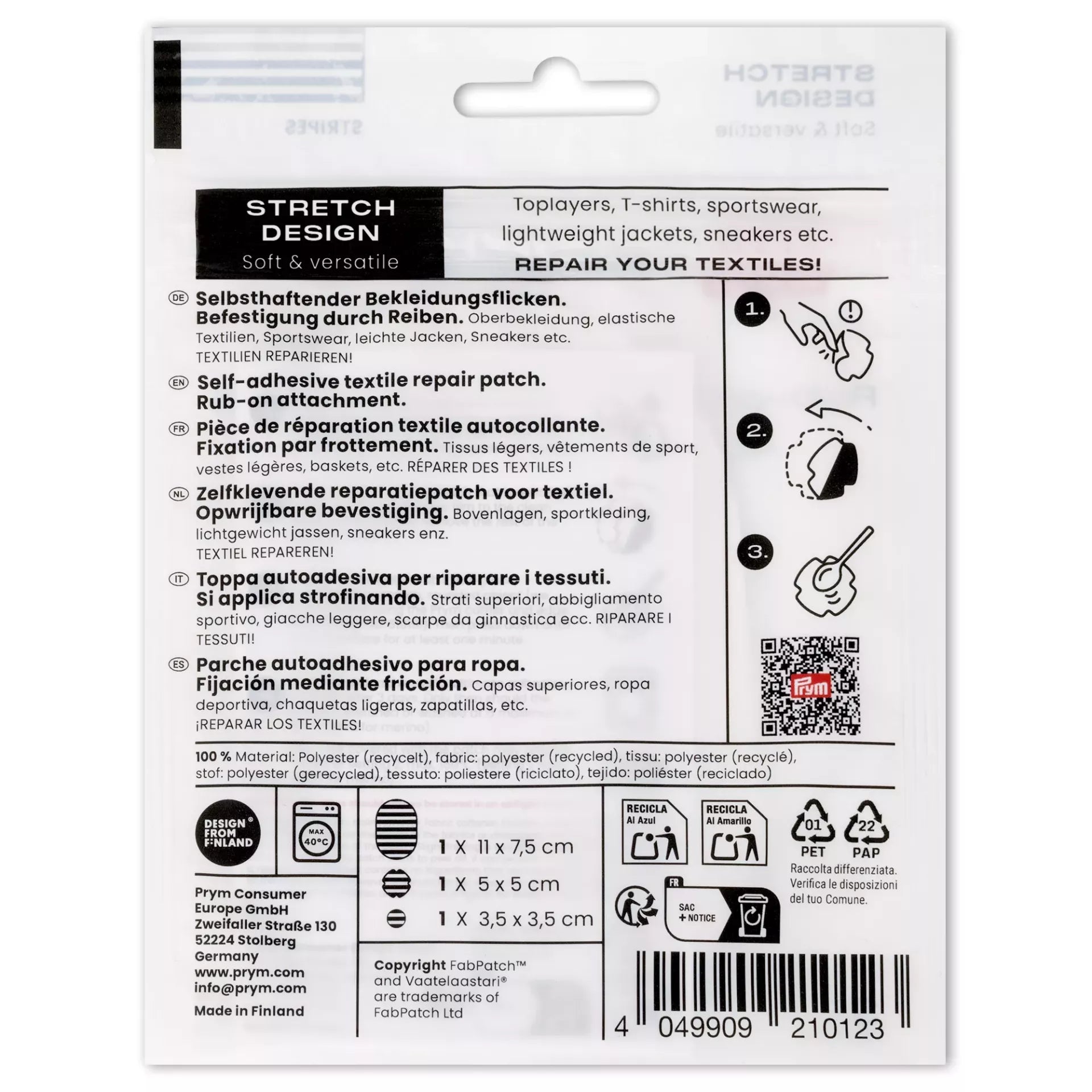 FabPatch Stretch Stripes 3-pack
