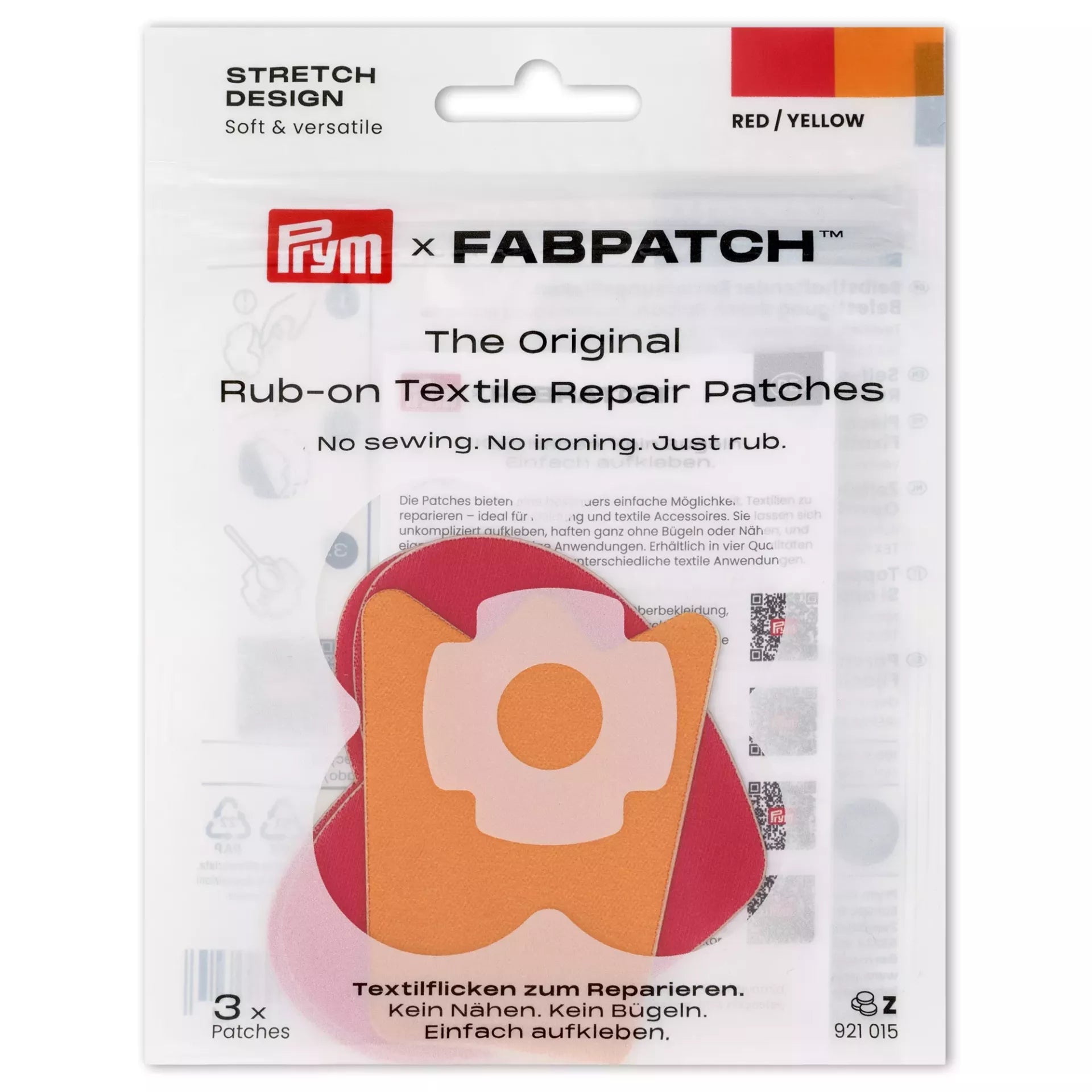 FabPatch Stretch Heart 3-pack