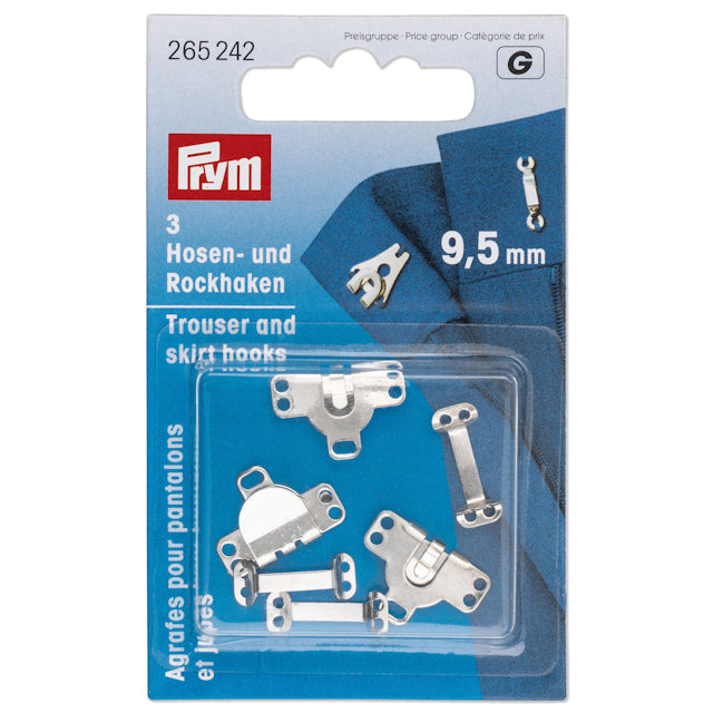 Byx & kjolhakar 9,5 mm silver 3 st Prym