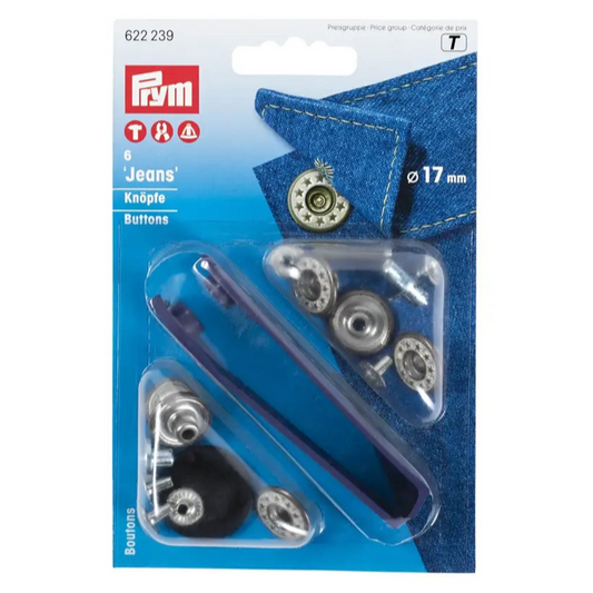 Jeansknappar 17mm frostad Prym