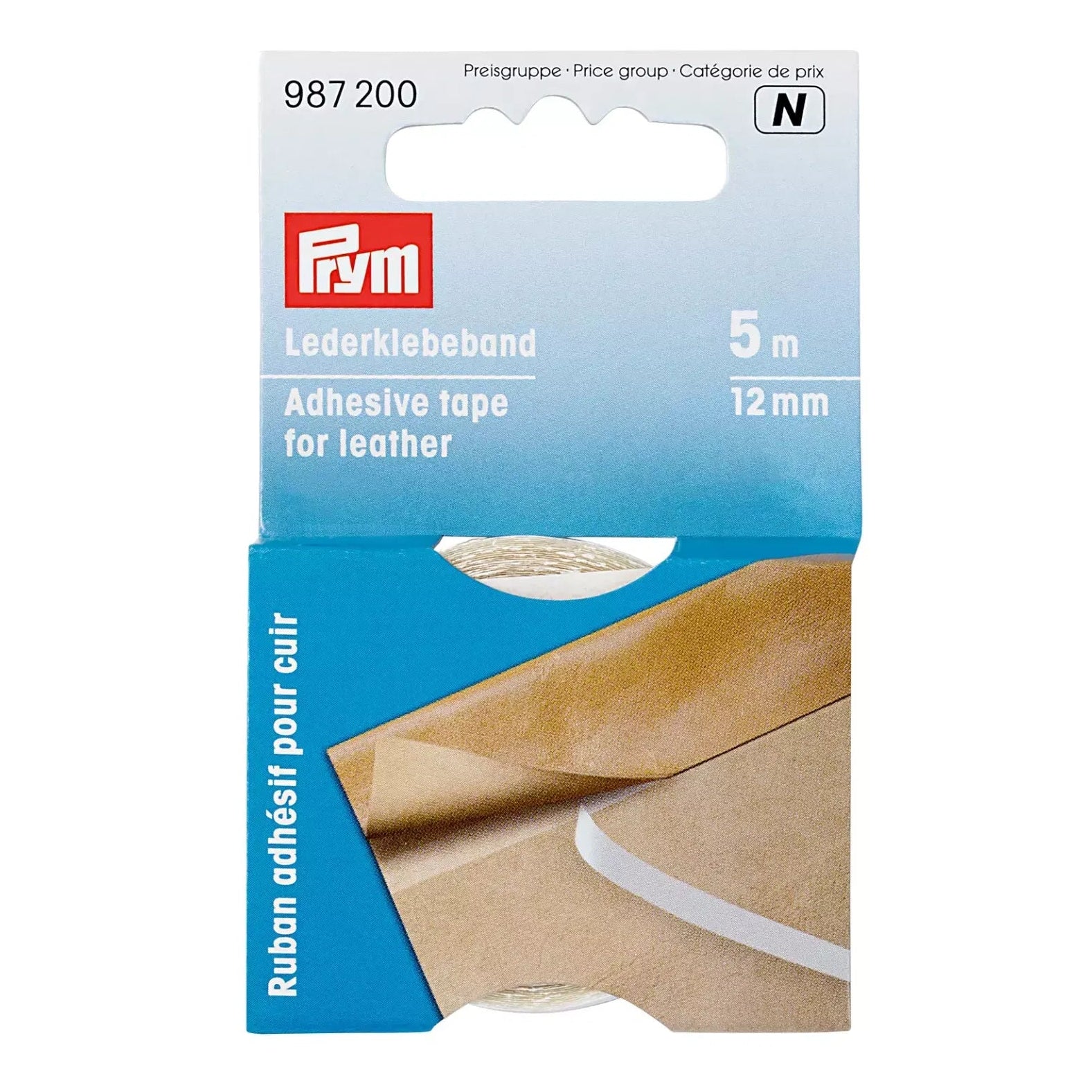 Lädertejp Dubbelhäftande 5 meter x 12 mm