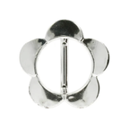 Blomformat bältesspänne silver