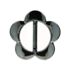 Blomformat bältesspänne mörksilver