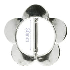 Blomformat bältesspänne silver