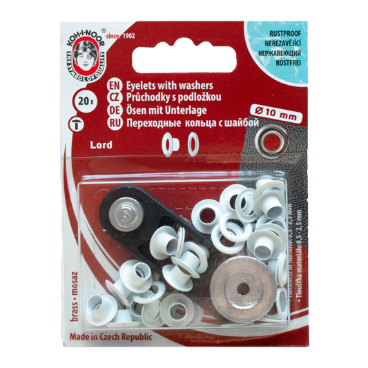 Öljetter 10mm Vit Koh-I-Noor