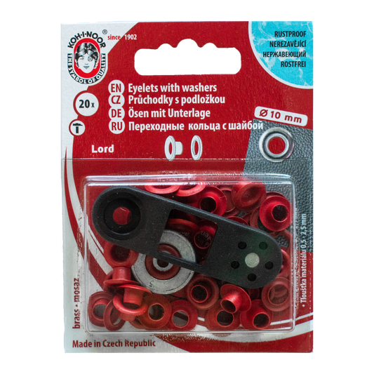 Öljetter 10mm Röd Koh-I-Noor