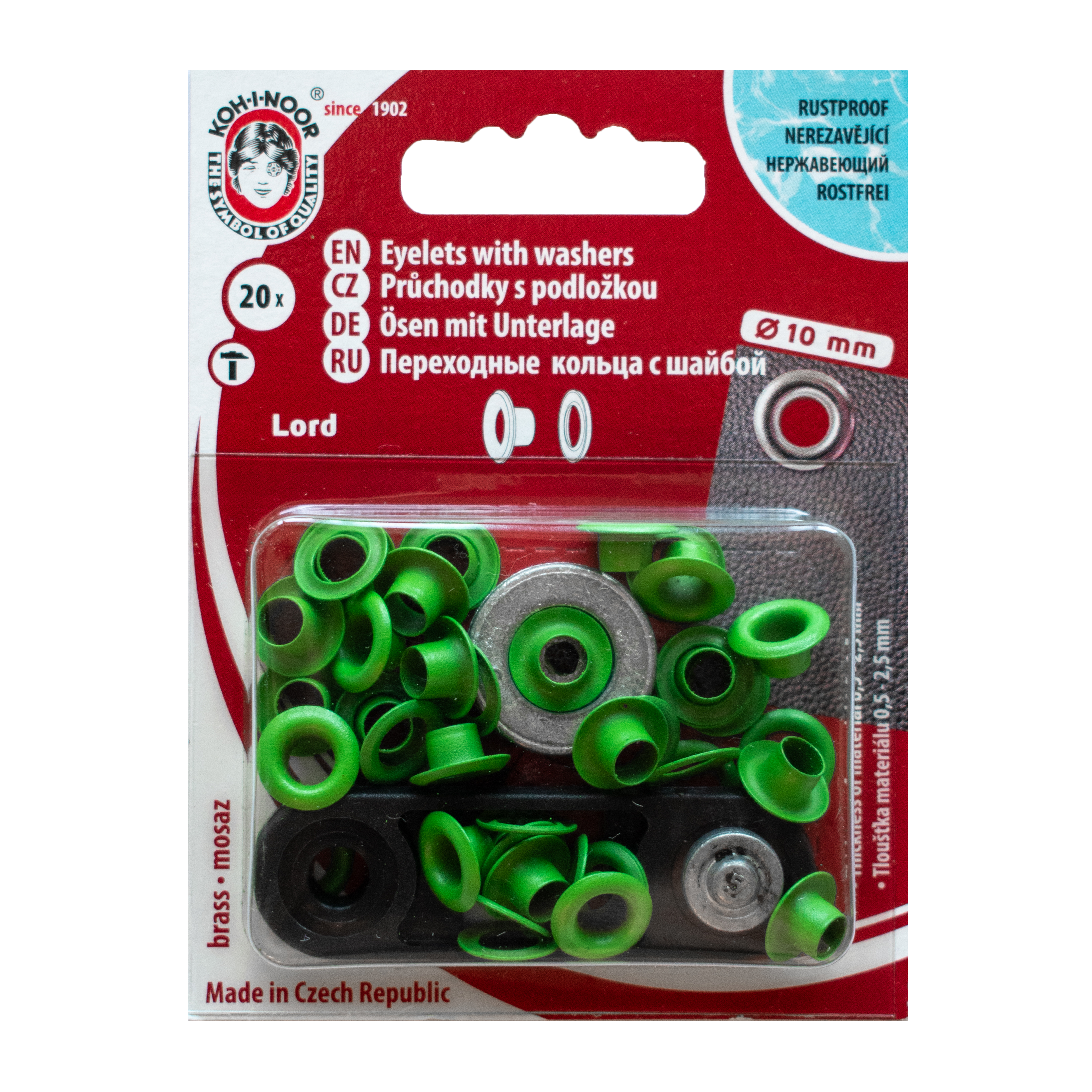 Öljetter 10mm Grön Koh-I-Noor