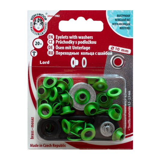 Öljetter 10mm Grön Koh-I-Noor