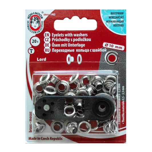 Öljetter 10mm Silver Koh-I-Noor