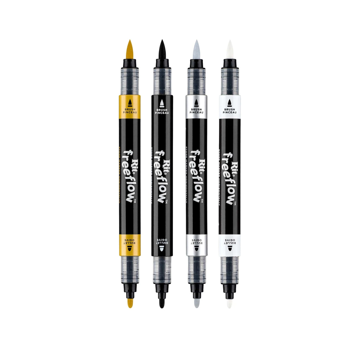 Rit FreeFlow Dual-Tip Markers Monochrome 4-pack