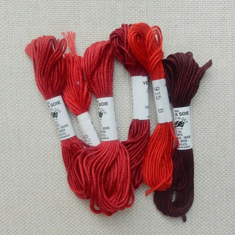 Soie d'Alger Rouge Silkestråd 6-pack
