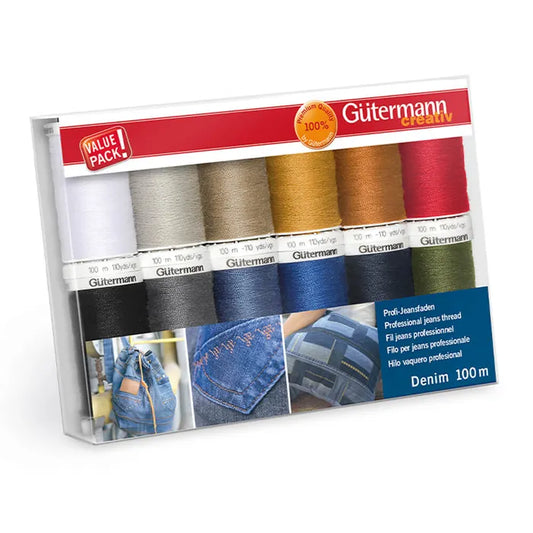 Gütermann Trådset Denim 12 rullar