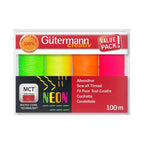 Gütermann Trådset Neon 4 rullar