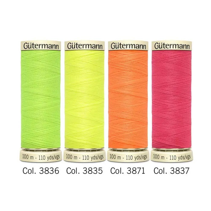 Gütermann Trådset Neon 4 rullar
