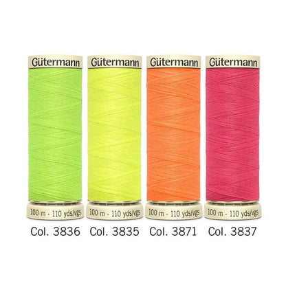 Gütermann Trådset Neon 4 rullar