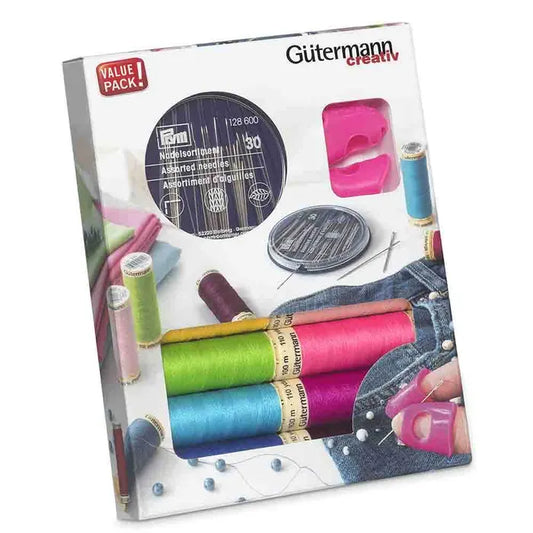 Gütermann Trådset 8 rullar + Nålar & Nålgreppare