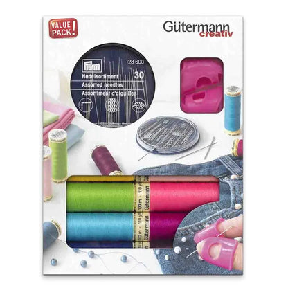 Gütermann Trådset 8 rullar + Nålar & Nålgreppare