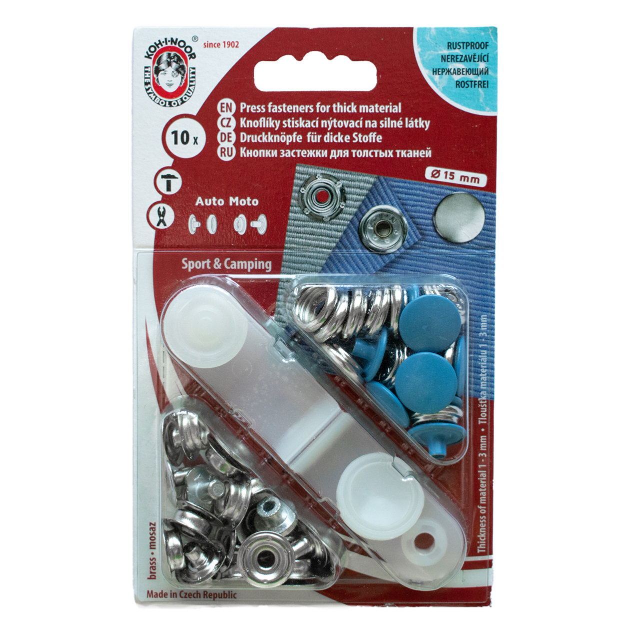 Tryckknappar 15mm Koh-I-Noor
