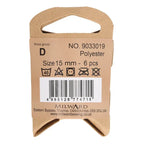 Milward Knappar Vit 15mm