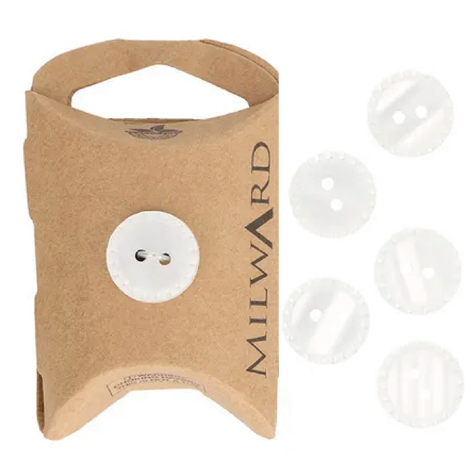 Milward Knappar Vit 15mm