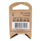 Milward Knappar Shiny Vit 15mm