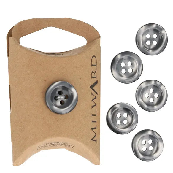 Milward Knappar Shiny Grå 15mm