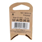 Milward Knappar Shiny Grå 15mm