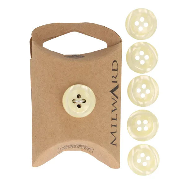 Milward Knappar Shiny Beige 15mm