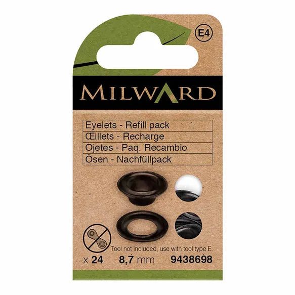 Milward Öljetter 8,7mm Svart