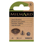 Milward Jeansknappar 16mm Brons
