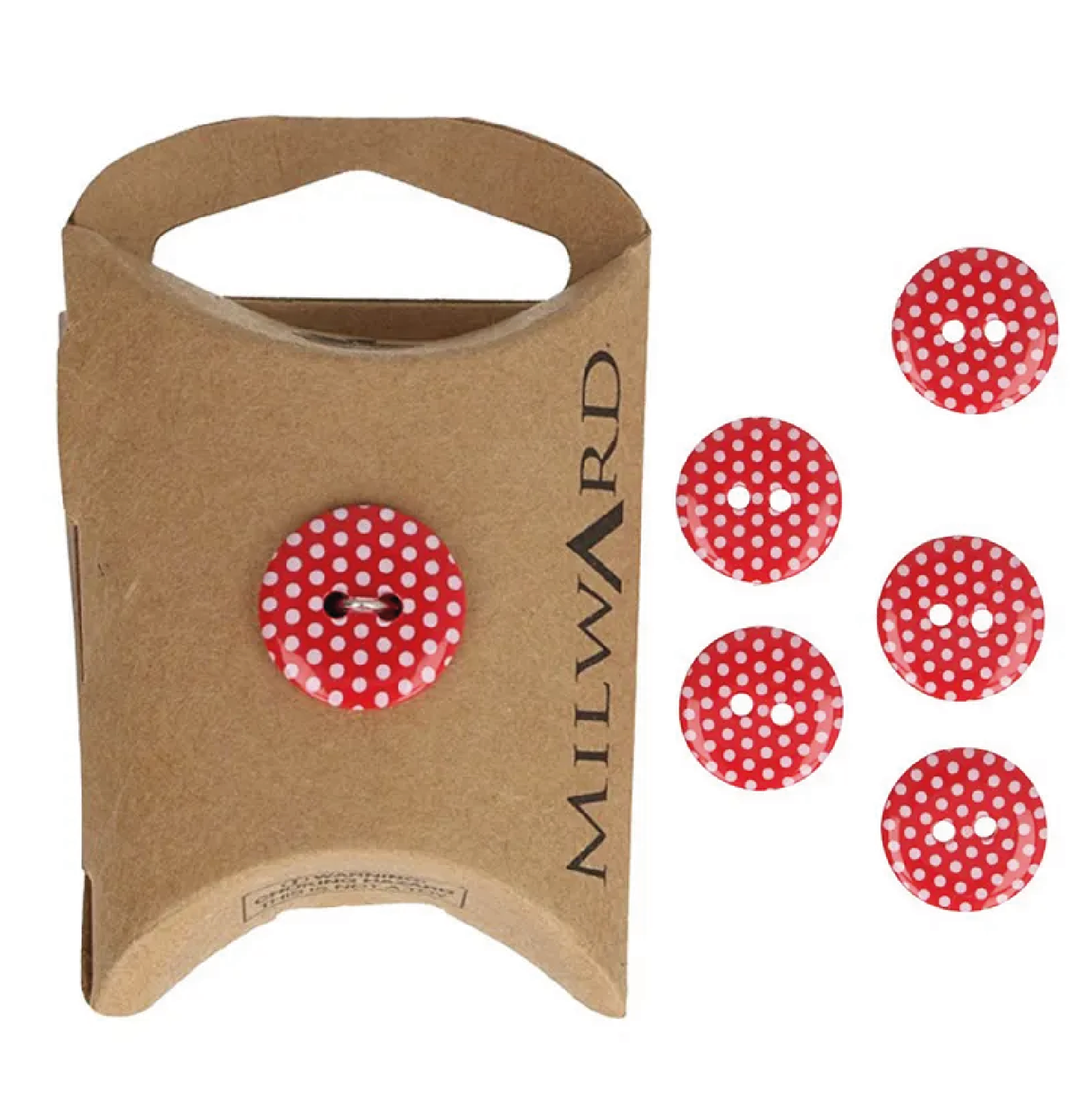 Milward Knappar Prickar Röd 15mm