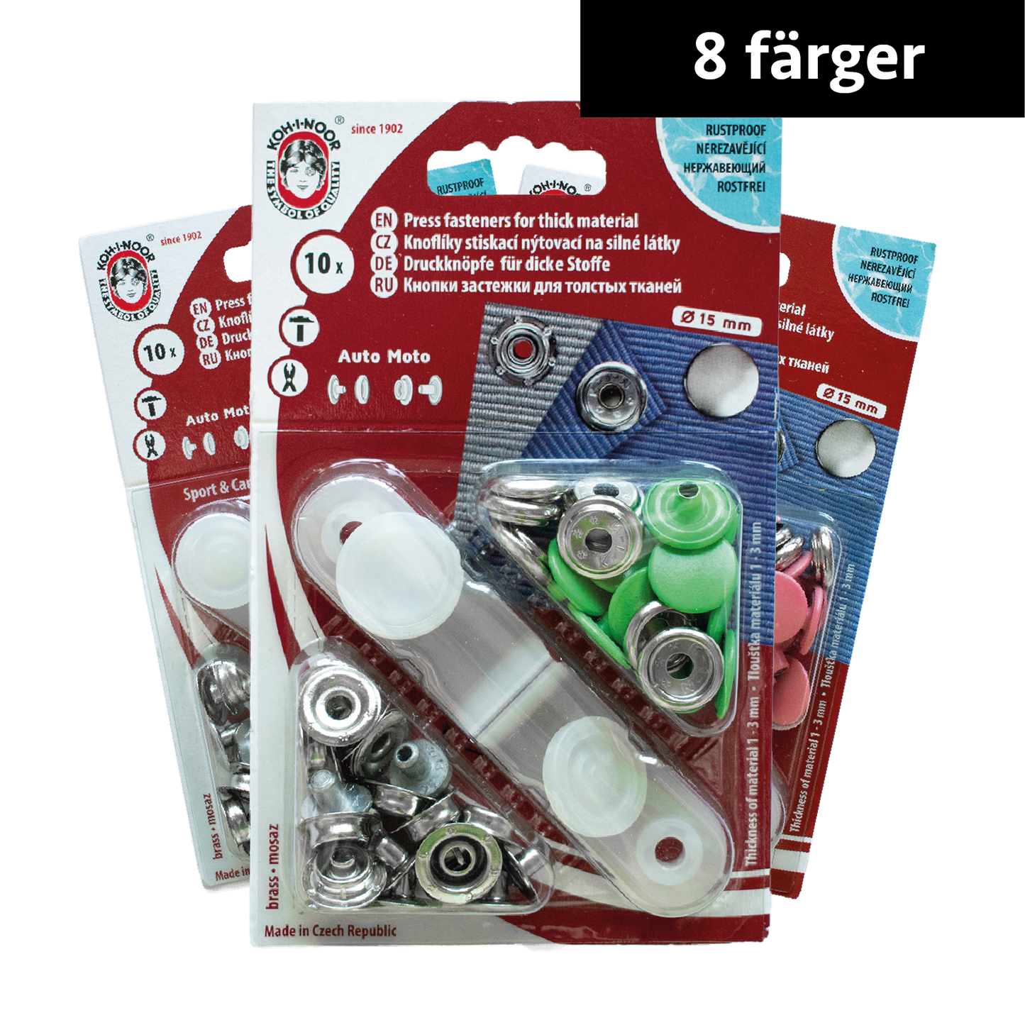 Tryckknappar 15mm Koh-I-Noor
