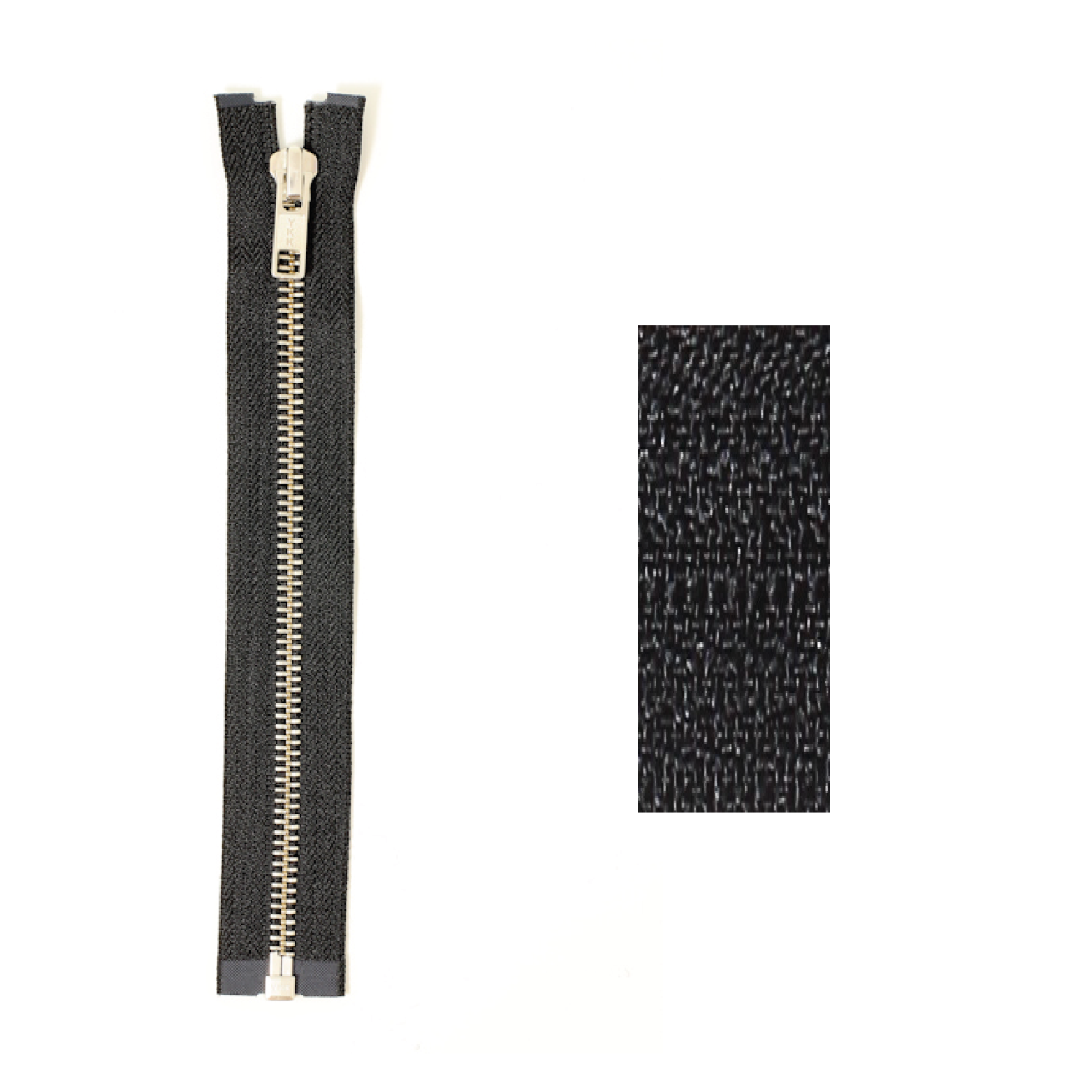 YKK Blixtlås 6mm Silver Delbart - 80cm