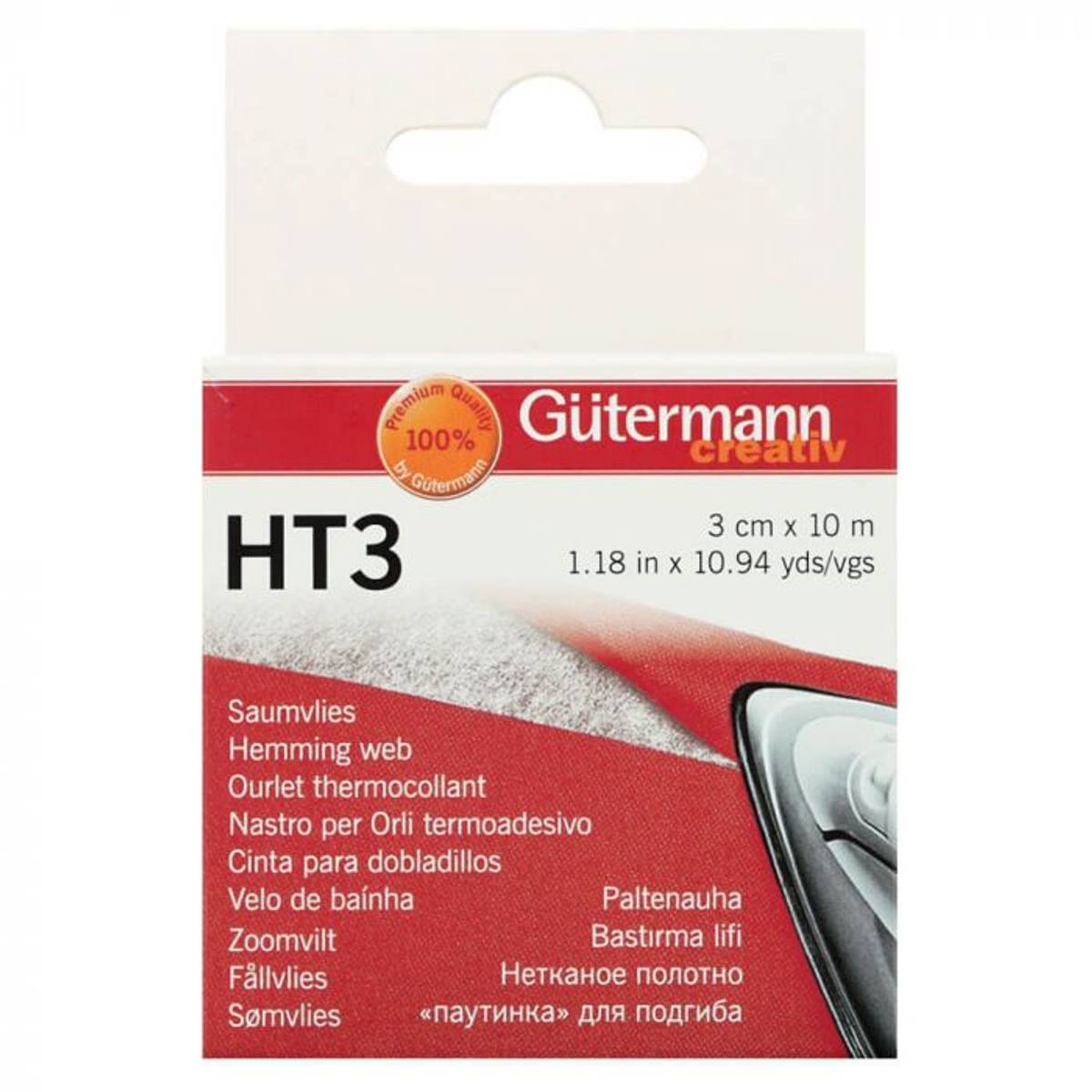 Strykbart Fållband Gütermann 10 meter x 30 mm