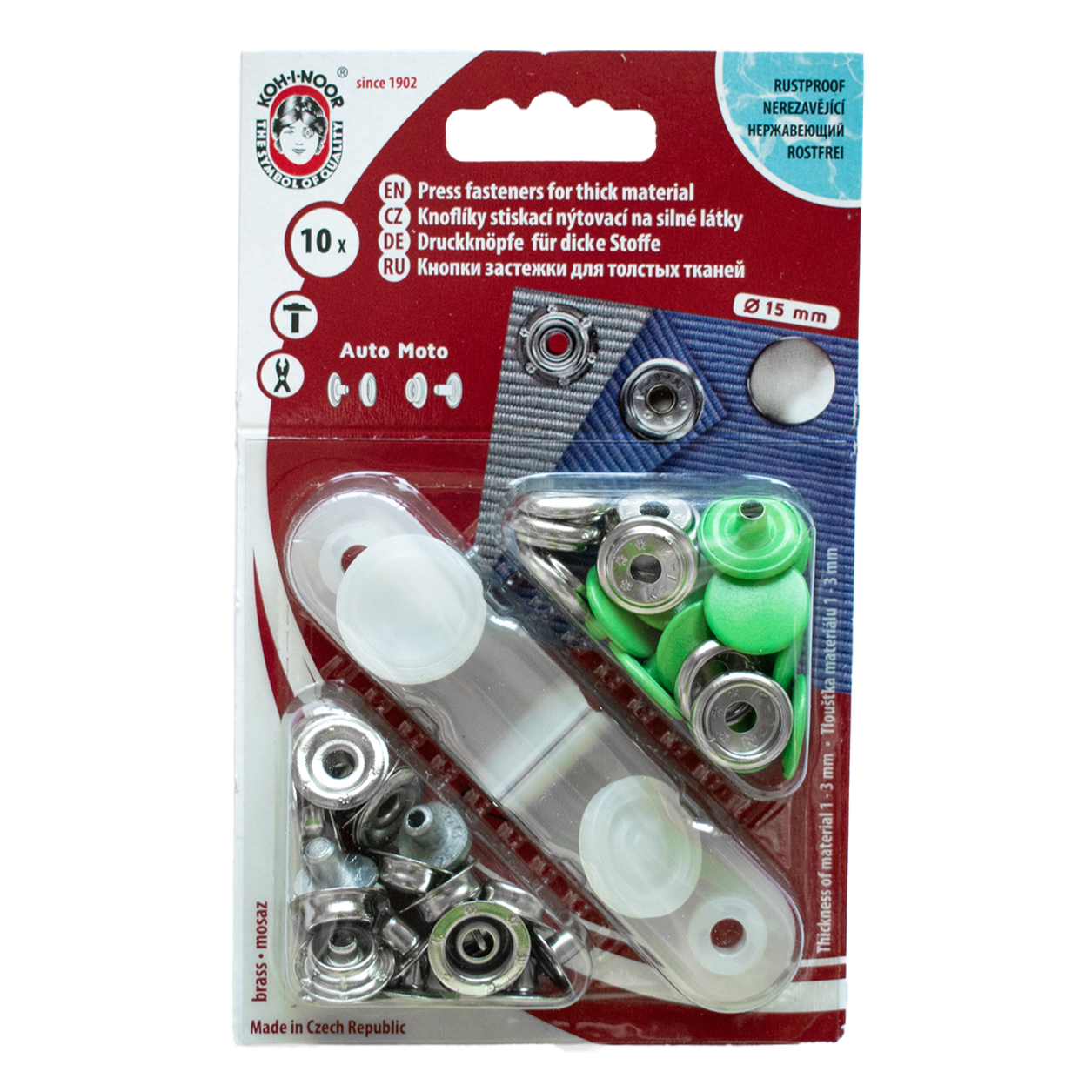 Tryckknappar 15mm Koh-I-Noor
