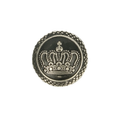 Metallknapp med präglad krona