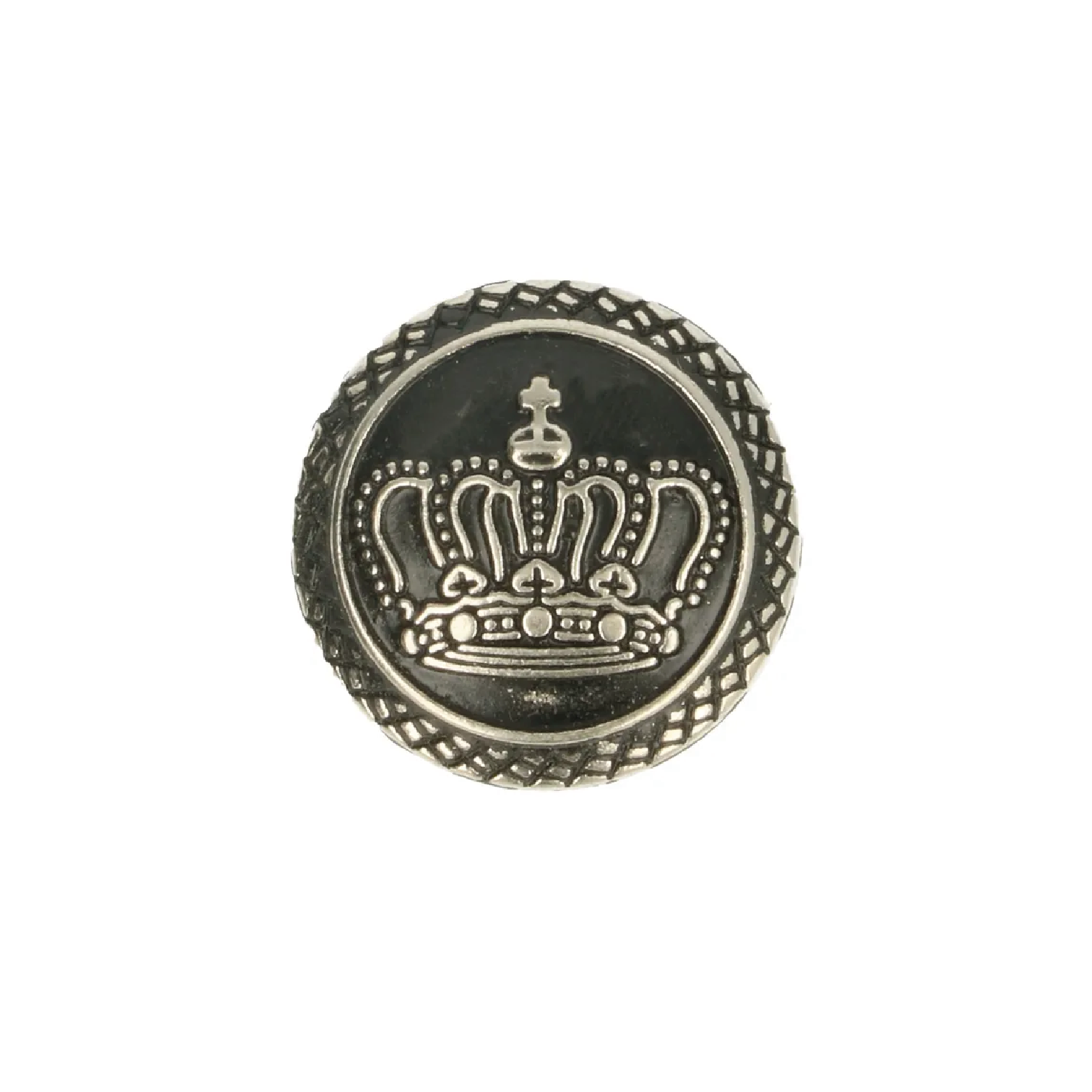 Metallknapp med präglad krona