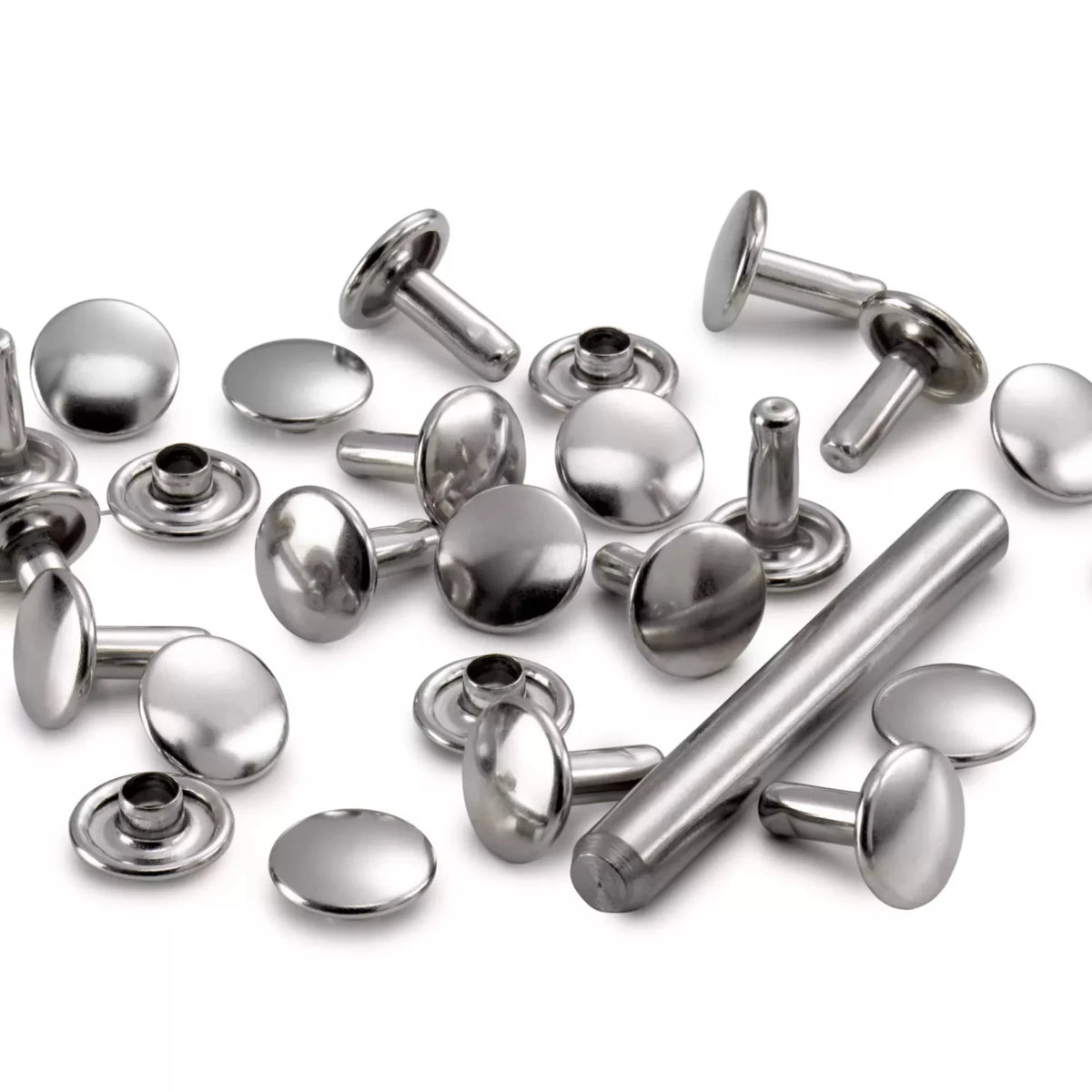 Lädernitar Silver Ø 9 mm Prym - Knappnålen