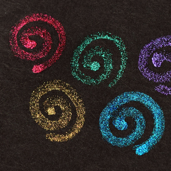 Textilpenna Glitter Guld