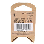 Milward Knappar Prickar Svart 15mm