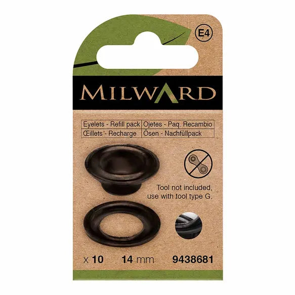 Milward Öljetter 14mm Svart