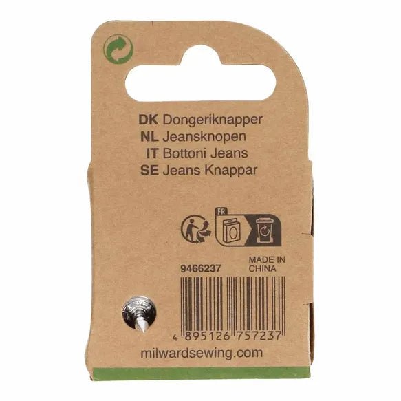 Milward Jeansknappar 16mm Nickel - Knappnålen