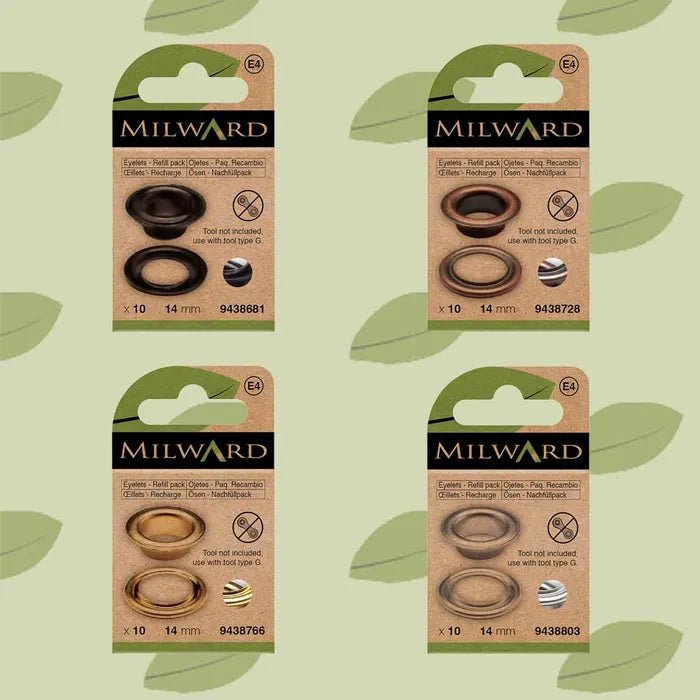 Milward Öljetter 14mm Svart - Knappnålen