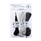 Soie d'Alger Gråskala Silkestråd 6-pack